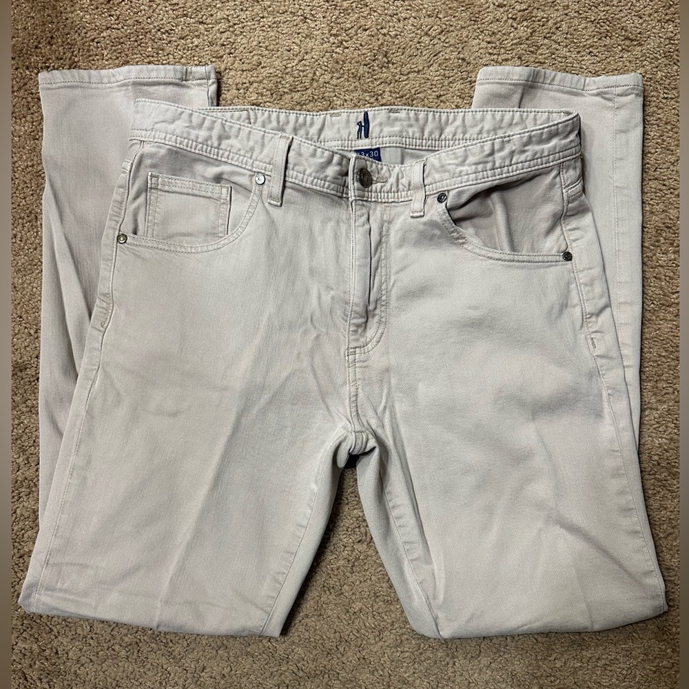 johnnie-O Light Tan Men's Straight Jeans